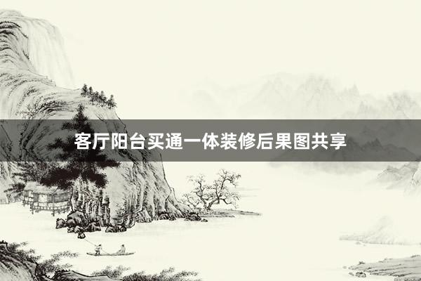 客厅阳台买通一体装修后果图共享