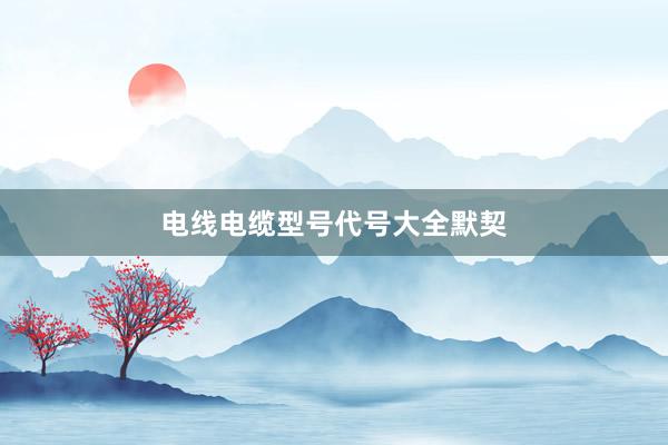 电线电缆型号代号大全默契