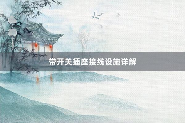 带开关插座接线设施详解